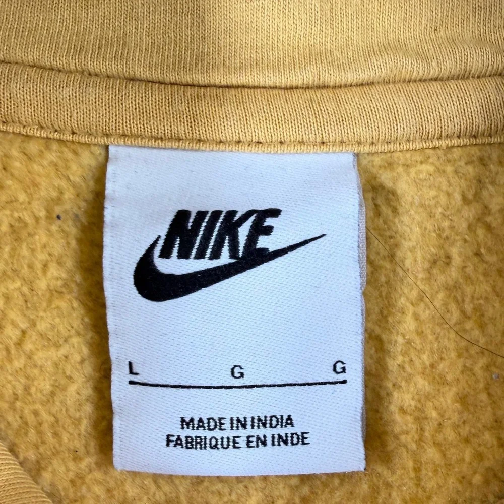 Nike Sportswear Club Fleece Hoodie Mustard Yellow/Gold  BV2654-725 Mens Large